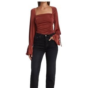 Free People Meant To Be Bodysuit In Rust Size M